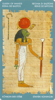 Queen of Wands in the deck Tarot of Cleopatra