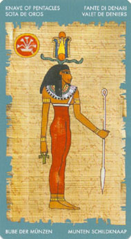 Page of Pentacles in the deck Tarot of Cleopatra