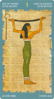 Ace of Wands in the deck Tarot of Cleopatra