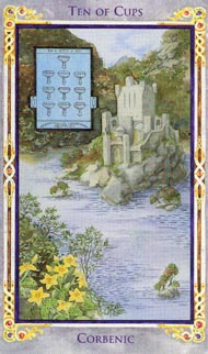 Ten of Cups in the deck Legend: The Arthurian Tarot