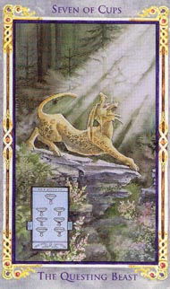 Seven of Cups in the deck Legend: The Arthurian Tarot