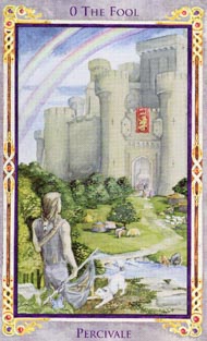 The Fool in the deck Legend: The Arthurian Tarot
