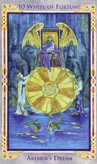 Wheel of Fortune in the deck Legend: The Arthurian Tarot