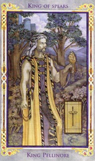 King of Wands in the deck Legend: The Arthurian Tarot