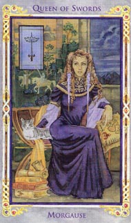 Queen of Swords in the deck Legend: The Arthurian Tarot