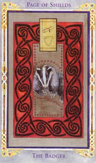 Page of Pentacles in the deck Legend: The Arthurian Tarot