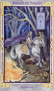 Knight of Swords in the deck Legend: The Arthurian Tarot