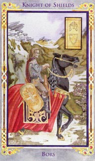 Knight of Pentacles in the deck Legend: The Arthurian Tarot