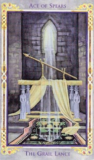 Ace of Wands in the deck Legend: The Arthurian Tarot