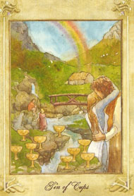 Ten of Cups in the deck Llewellyn Tarot