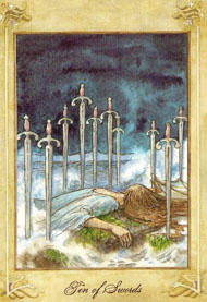 Ten of Swords in the deck Llewellyn Tarot