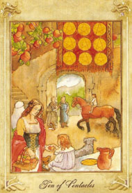 Ten of Pentacles in the deck Llewellyn Tarot