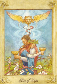 Two of Cups in the deck Llewellyn Tarot