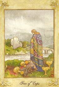 Five of Cups in the deck Llewellyn Tarot