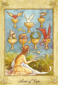 Seven of Cups in the deck Llewellyn Tarot