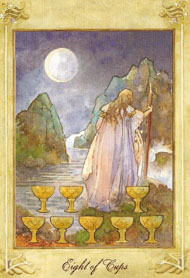 Eight of Cups in the deck Llewellyn Tarot