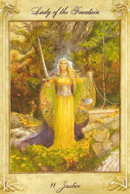 Justice  in the deck Llewellyn Tarot