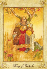 King of Pentacles in the deck Llewellyn Tarot