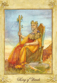 King of Wands in the deck Llewellyn Tarot