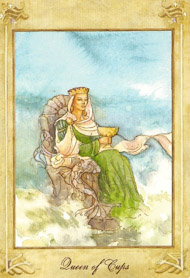 Queen of Cups in the deck Llewellyn Tarot