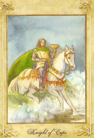 Knight of Cups in the deck Llewellyn Tarot