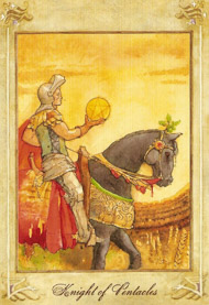 Knight of Pentacles in the deck Llewellyn Tarot