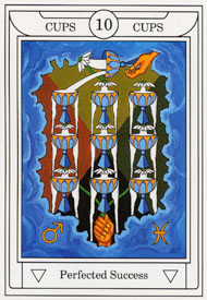 Ten of Cups in the deck Golden Dawn Magical Tarot