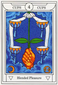 Four of Cups in the deck Golden Dawn Magical Tarot