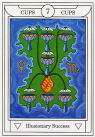 Seven of Cups in the deck Golden Dawn Magical Tarot