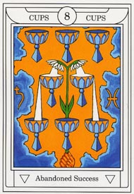 Eight of Cups in the deck Golden Dawn Magical Tarot