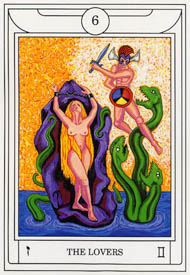 The Lovers in the deck Golden Dawn Magical Tarot