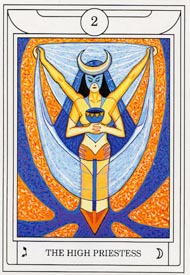 The High Priestess in the deck Golden Dawn Magical Tarot