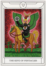 King of Pentacles in the deck Golden Dawn Magical Tarot