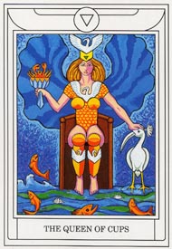 Queen of Cups in the deck Golden Dawn Magical Tarot