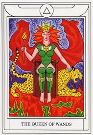 Queen of Wands in the deck Golden Dawn Magical Tarot