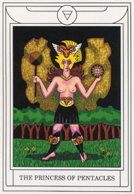 Page of Pentacles in the deck Golden Dawn Magical Tarot