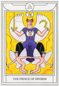 Knight of Swords in the deck Golden Dawn Magical Tarot