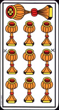 Ten of Cups in the deck Tarot de Marseille Jodorowsky-Camoin