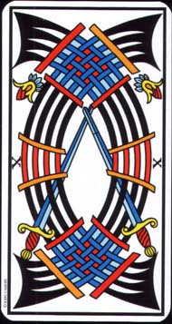 Ten of Swords in the deck Tarot de Marseille Jodorowsky-Camoin