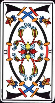 Two of Swords in the deck Tarot de Marseille Jodorowsky-Camoin