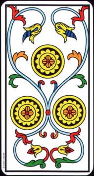 Three of Pentacles in the deck Tarot de Marseille Jodorowsky-Camoin