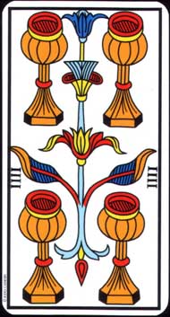 Four of Cups in the deck Tarot de Marseille Jodorowsky-Camoin
