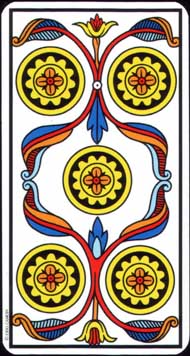 Five of Pentacles in the deck Tarot de Marseille Jodorowsky-Camoin