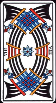 Eight of Swords in the deck Tarot de Marseille Jodorowsky-Camoin