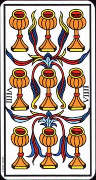 Nine of Cups in the deck Tarot de Marseille Jodorowsky-Camoin