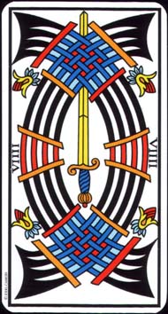 Nine of Swords in the deck Tarot de Marseille Jodorowsky-Camoin