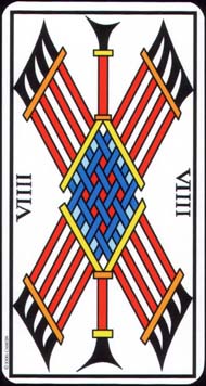 Nine of Wands in the deck Tarot de Marseille Jodorowsky-Camoin