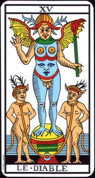 The Devil in the deck Tarot de Marseille Jodorowsky-Camoin