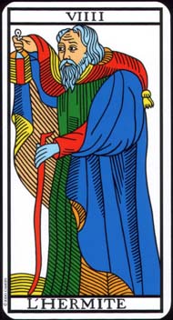 The Hermit in the deck Tarot de Marseille Jodorowsky-Camoin