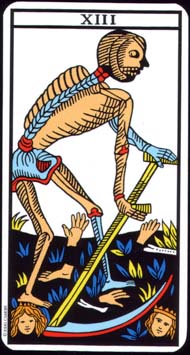 Death in the deck Tarot de Marseille Jodorowsky-Camoin